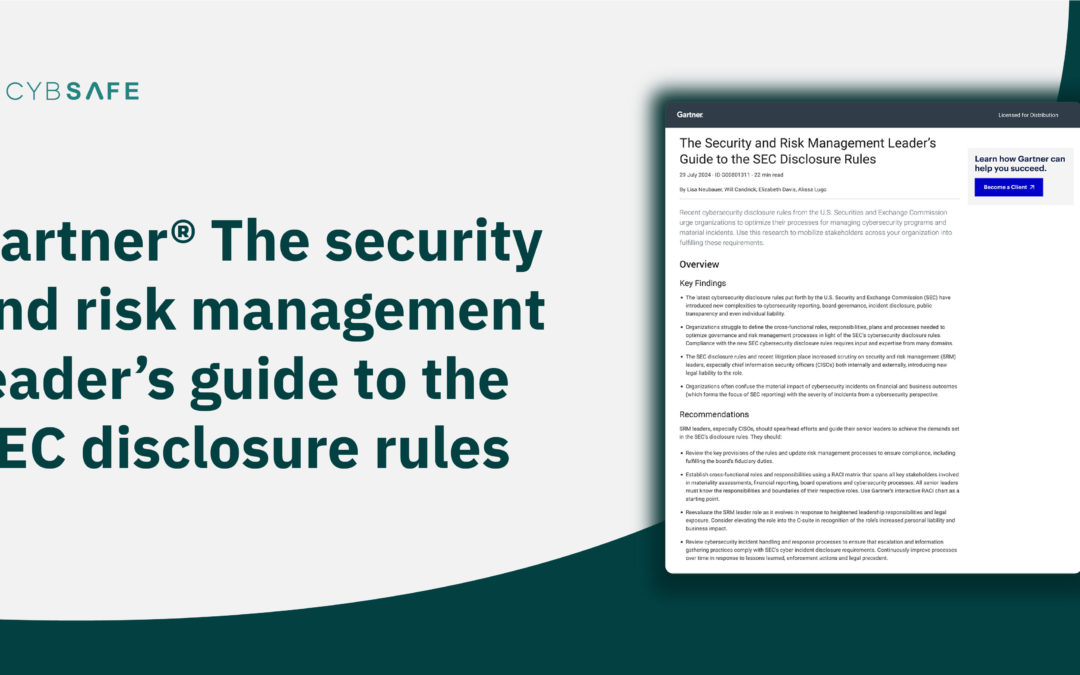 2024 Gartner®, The Security and Risk Management Leader’s Guide to the SEC Disclosure Rules